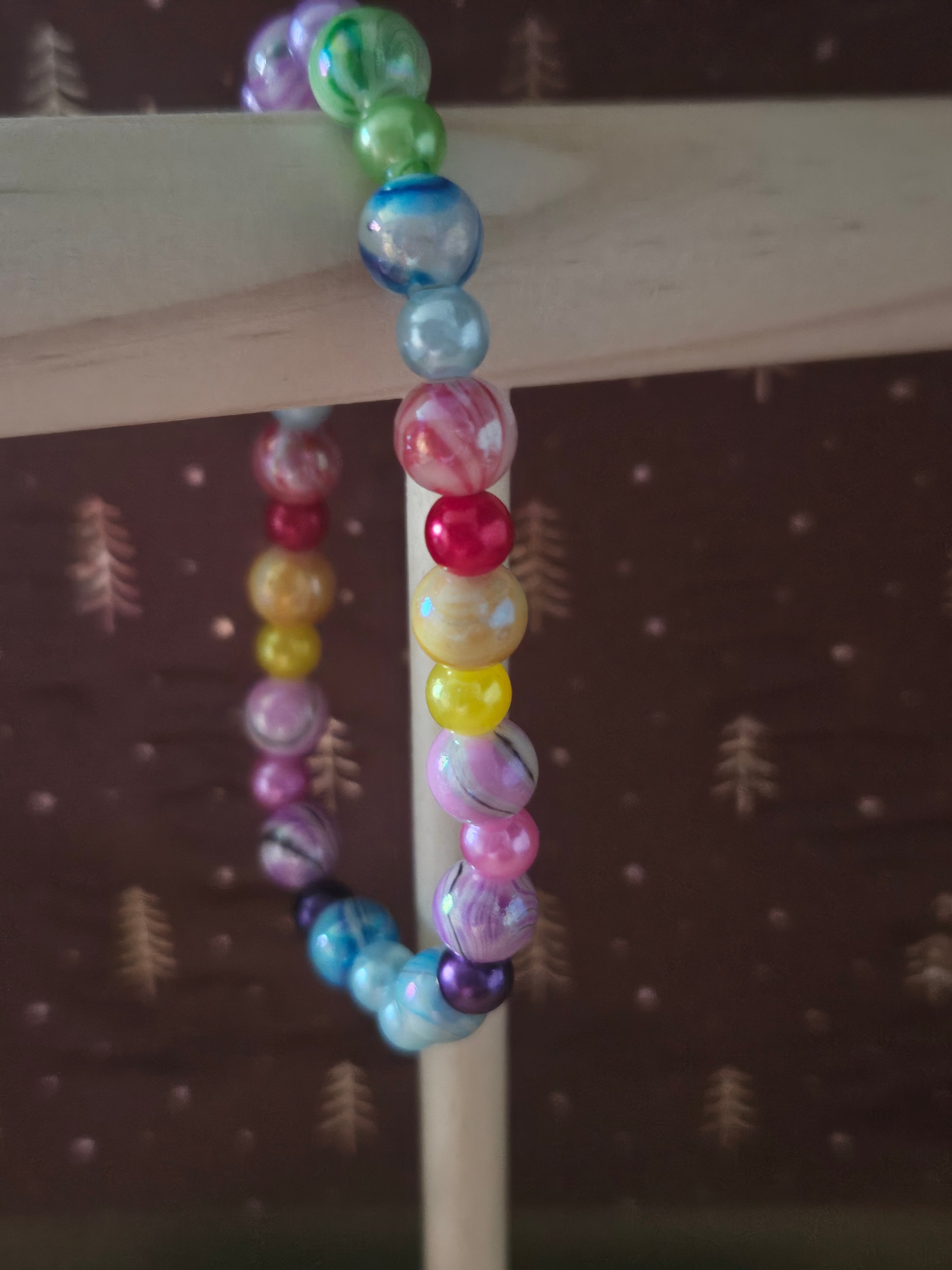 17cm Multicoloured Beaded Bracelet